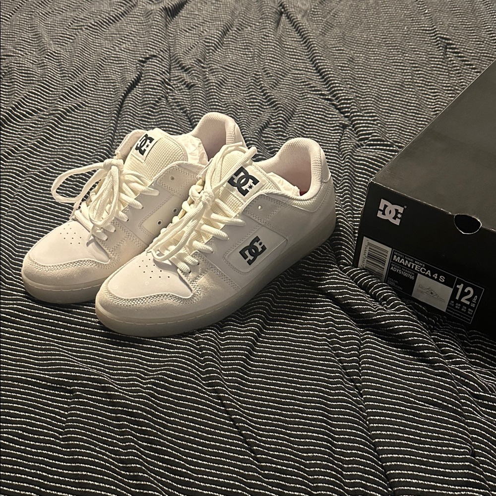 DC Manteca White Skate Shoes